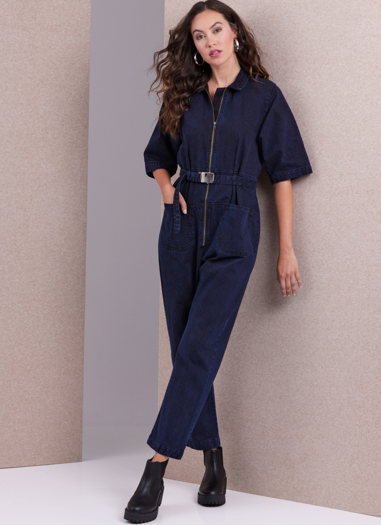 V1994 Women's shortsleeved jumpsuit by Rachel Comey front view