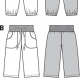 9441 | Children's pants and shorts | Burda line drawing