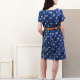 Full length back view of dress, belted