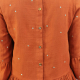 Close up back view of blouse button detail
