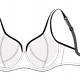 Make Bra pattern DL01 line drawing