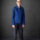 Another view of lighter denim jacket, model wearing with M&amp;amp;M's The Heroine jeans.