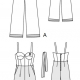 Flat drawings of the pattern version A and B