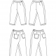 Eve trousers pattern line drawing