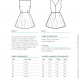 line drawing, size chart and fabric requirements