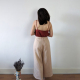 Back view culottes, natural linen