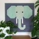 elephant block wallhanging