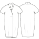 line drawing of the dress, front and back view