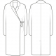 line drawing of the coat, front and back