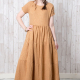 Cassie dress - view 2 - brown dress with t-shirt bodice