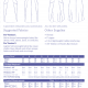 Print Pattern Sizing and Finished Garment Measurement Chart