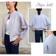 model shot of the jacket, front, back, and side