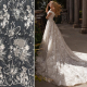 Bridal lace fabric with sequins