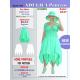 Adelica pattern 1652 Plus size Sewing Pattern gored skirt