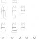 Jazz sewing pattern line drawings