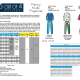 Yardage chart and option sketches for sewing pattern