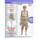 Adelica pattern 1653 Plus size Sewing Pattern Ruffled Asymmetrical skirt