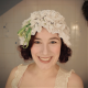 woman wearing a boudoir cap