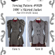 Victorian Skirted Jacket around 1890 with leg-o-mutton sleeves Sewing Pattern #0520