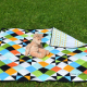 The Ohio Stars quilt w/teddy bear on the grass