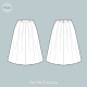 Technical sketch version 1 - inverted pleats