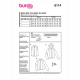 Back image of Burda 6114 envelope including line drawings and pattern information