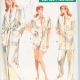 Pattern envelope of V7054 featuring images of model wearing all pattern options against a light background