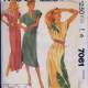 Pattern envelope of M7061 featuring drawings of models wearing all pattern options against a light background