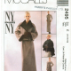 Pattern envelope of M2495 featuring model wearing all versions of dress against a grey background