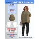 Plus size Tunic Sweatshirt Sewing pattern PDF