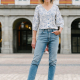 woman wearing v-neck blouse