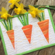 bound mini quilt with daffodil decoration