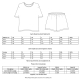 line diagram, size chart, and fabric requirements