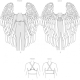 Line drawing of wing options from pattern