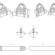 Line drawing of available carrier styles and oven mitt