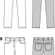 Line drawings of available pattern options