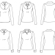linework of collared shirt pattern