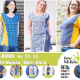 A few examples of Tilt pattern options as t-shirt, short dress and curvy fit t-shirt