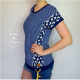 Tilt t-shirt with color blocking and decorative eyelets