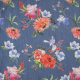 floral print light blue denim fabric