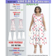 Adelica pattern 1439 Super Plus size Dress sewing pattern PDF