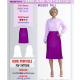 Adelica pattern 1312 Midi length Flounce Skirt Sewing Pattern