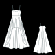Technical Drawing Hi-Low Fairy Dress