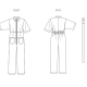 V1994 Women's shortsleeved jumpsuit by Rachel Comey line drawings