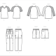 S9561 Boys' Knit Top and Woven Pants and Shorts line art
