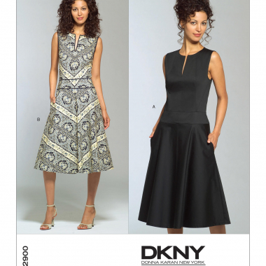 Vogue Patterns 1280 Misses Dress-Donna Karan