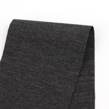 CHARCOAL GREY MATTE NYLON SPANDEX TRICOT KNIT FABRIC ATHLEISURE - Angela  Wolf Pattern Collection